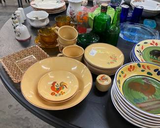 Taylor Smith & Taylor "Reveille Rooster" Dinnerware Pieces