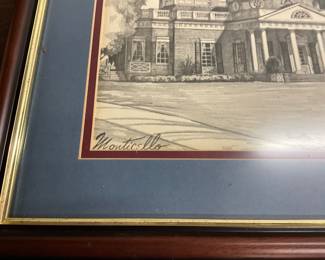 Framed Print of Monticello Residence of Thomas Jefferson