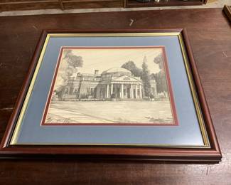 Framed Print of Monticello Residence of Thomas Jefferson