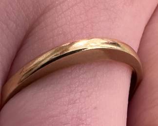 Sale $175
14K Domed Gold Band