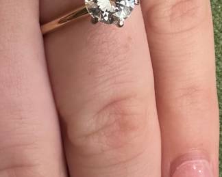 1.5 Ct Solitaire Round Diamond Ring
See Certified Appraisal. Priced at $5500