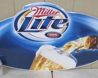 Metal Miller Lite Beer Sign