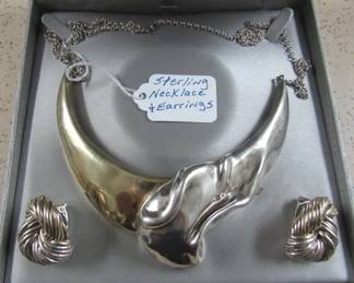 Sterling Necklace & Earrings