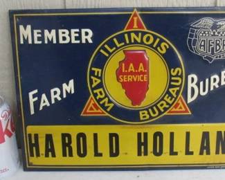 Metal Farm Bureau Sign