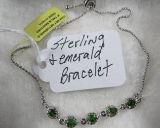 Sterling & Emerald Bracelet