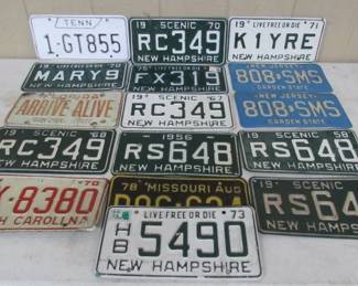 License Plates Lot