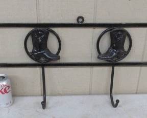 Metal Coat Rack w/Cowboy Boots