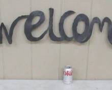 Metal Welcome Sign w/Horses 