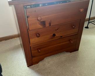 3 drawer pine dresser.