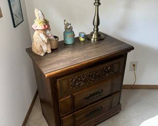3 - drawer dresser with a lamp