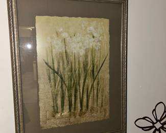 ‘Narcissus’ flowers Cheri Blum- framed signed & numbered, 