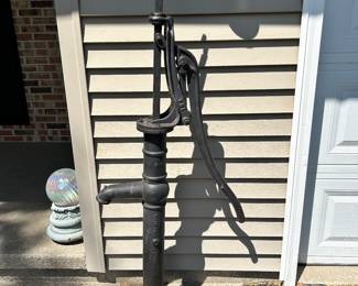 Outdoor backyard water pump for the well.