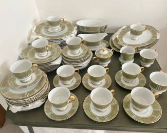 Sango - Villa Medici 12 piece setting, although there are a couple plates and saucers missing. There are various serving bowls, three platters, creamer, and sugar…