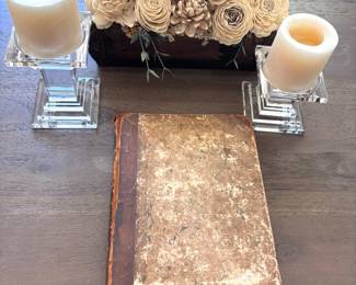 Waterford Candlestick, Golden Rule 1800s Book