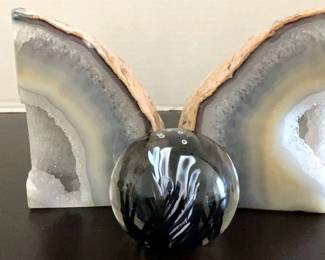 Beautiful Agate Geods wGlass Orb