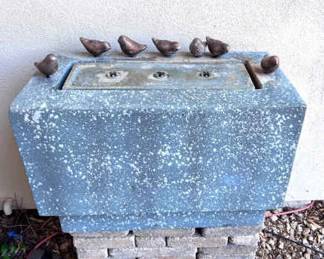 Metal WaterLight Feature With Birds