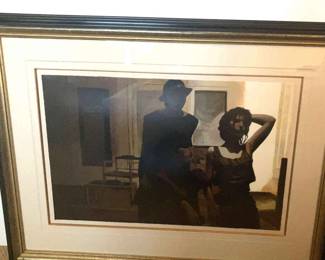 African American Print With BlackGold Colored Frame