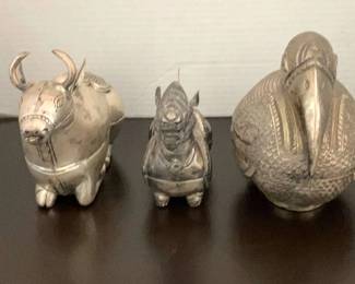 Decorative Silver Hammered Animal