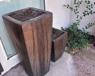 Heavy MetalLava Colored Glazed Garden Pots