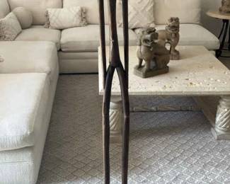 Brown African Male Figure With Black Base
