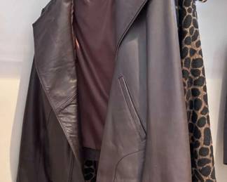 Faux Leather Short Luii Swing Leopard J