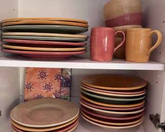 Pottery Barn Glazed SW Colored Dishes