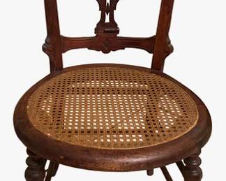 Chair Victorian Walnut Cane seat IMG 3203