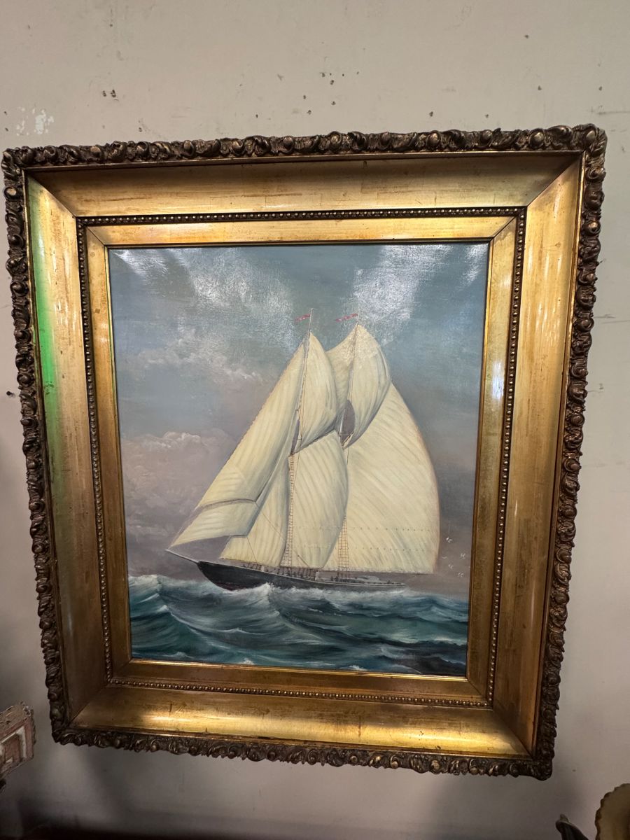 Original Oil on Canvas in Giltwood Frame by K. Scott