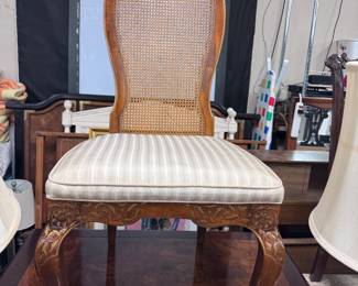 Cane Back Single Desk Chair