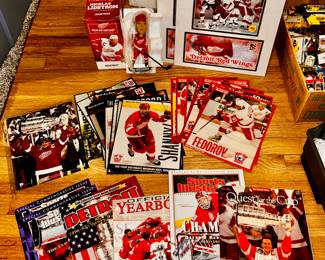 Lots of Detroit Red Wings memorabilia and collectibles