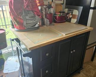 Rolling kitchen island plenty of storage.
$200
