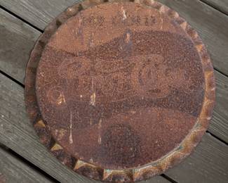 Vintage Pepsi Cola Button Advertising Sign