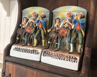 Patriotic Bicentennial 1976 McCormick Decanter Bookends
