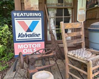 Vintage Advertising Sign Valvoline Motor Oil, Sunbeam Bread