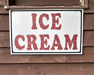 Vintage Advertising Ice Cream Sign