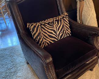 Embossed leather chairs