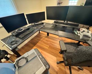 Huge Secret Lab Metal gaming desk AND chair