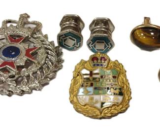 enameled cuff links