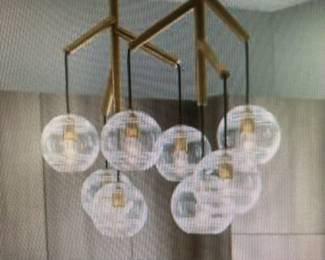 #35 $310.00 Tech Lighting Sedona Double Chandelier in Brushed Nickel (5 Boxes)