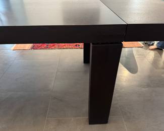 #1	1,800.00	"	Globo wooden dining table from Molteni black		$1,800
3’Wx70 1/2L + 2 leaves 22” each "
