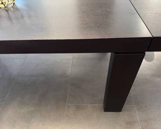 #1	1,800.00	"	Globo wooden dining table from Molteni black		$1,800
3’Wx70 1/2L + 2 leaves 22” each "
