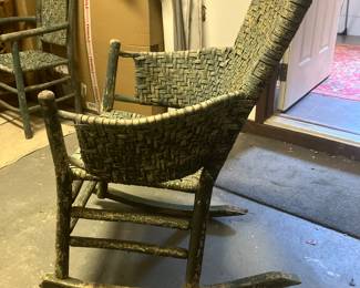 #32 $250.00 Vintage Wicker Rocker made by Georgia Prisoners