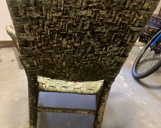 #32 $250.00 Vintage Wicker Rocker made by Georgia Prisoners