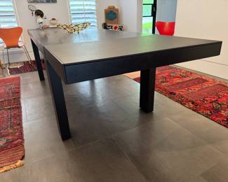 #1	1,800.00	"	Globo wooden dining table from Molteni black		$1,800
3’Wx70 1/2L + 2 leaves 22” each "
