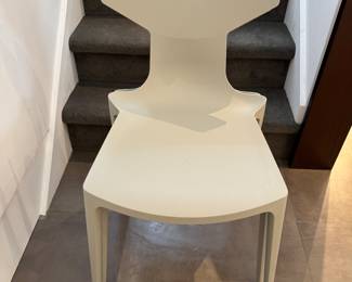 #49 - $380 - Kartel grey stacking chairs, designer Antonio Cittario 