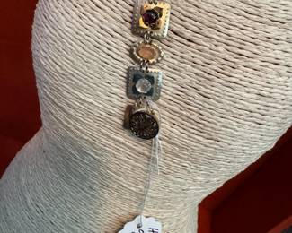 #34 - $60 - Holly Yashi bracelet with multi colored stones cabochons