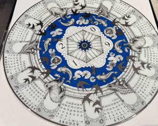 #52 - $70 each - Calendar plate - 2018 - made in portugal - by designer Prato Marcador. (one of 2)