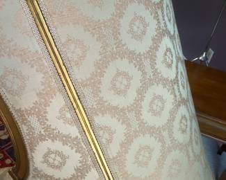 #23	400.00	1940's French chair from New Orleans 46Tx29Wx21D - original damask upholstery - feather pillow
