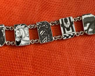 .#35 - $50 - Sterling bracelet tiles like 