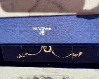 #31 - $68 - Swarowski bracelet gold plated 